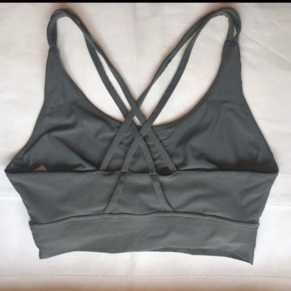 Green Sports Bra Workout Athletic Clothing - Picture 2 of 4